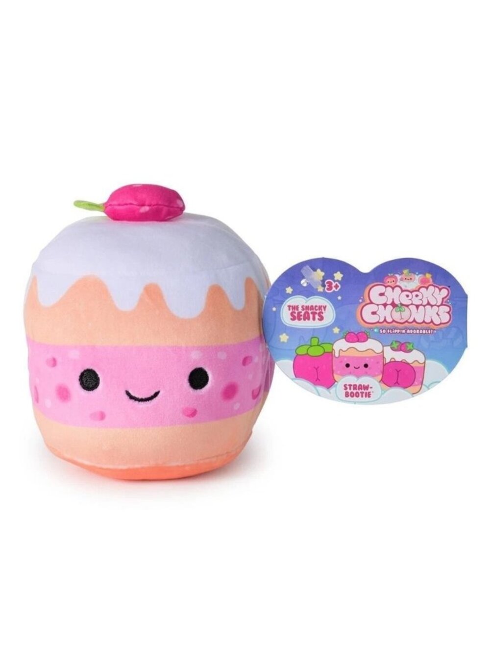 Cheeky Chonks 4.5" Straw-Bootie Reversible Plush NEW with tags